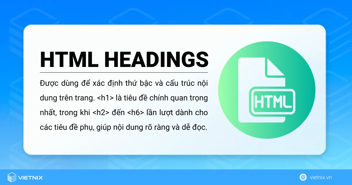HTML heading: Thẻ tiêu đề trong HTML và cách sử dụng hiệu quả 17 HTML heading là các thẻ tiêu đề trong HTML