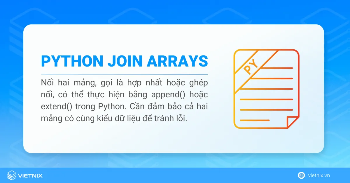 Hướng dẫn cách nối mảng trong Python chi tiết 10 Nối mảng trong Python