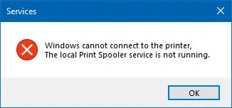 Lỗi “Print Spooler Service is not running”