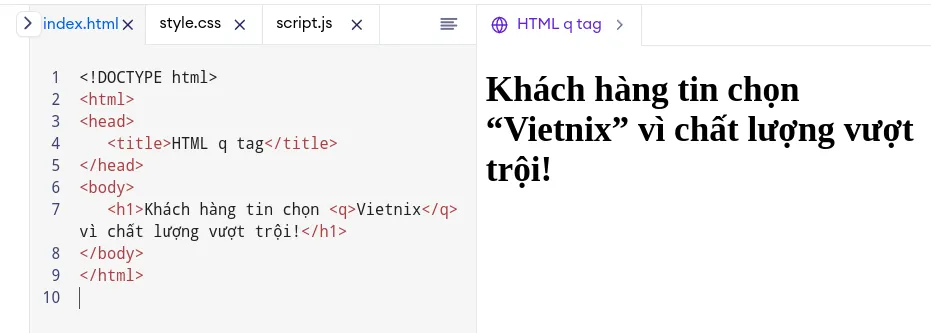 Thẻ trích dẫn trong HTML: Tổng hợp và hướng dẫn sử dụng chi tiết 22 Sử dụng thẻ q trong tiêu đề