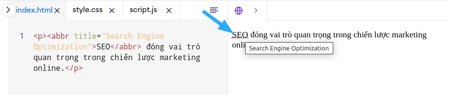 HTML heading: Thẻ tiêu đề trong HTML và cách sử dụng hiệu quả 24 Thẻ abbr – Viết tắt và chú thích