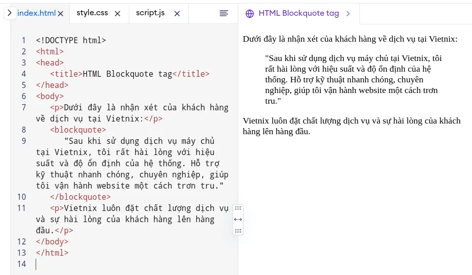Thẻ trích dẫn trong HTML: Tổng hợp và hướng dẫn sử dụng chi tiết 24 Trích dẫn dài - Thẻ blockquote trong HTML