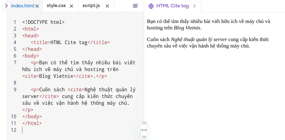 Thẻ trích dẫn trong HTML: Tổng hợp và hướng dẫn sử dụng chi tiết 26 Trích dẫn nguồn tác phẩm - Thẻ cite trong HTML