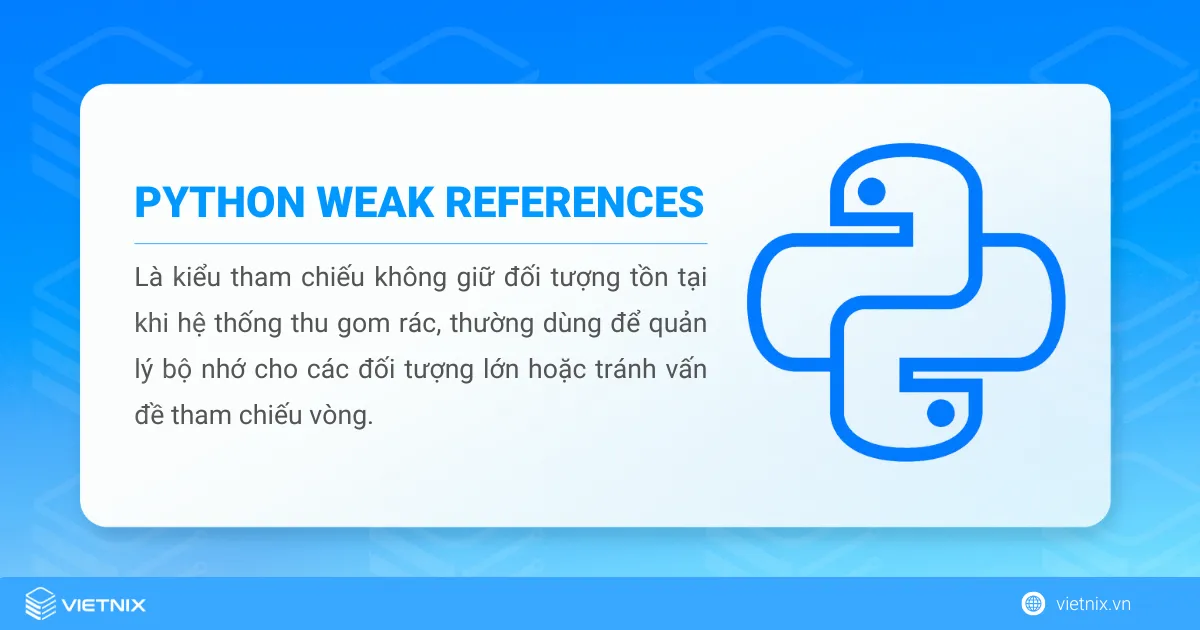 Tìm hiểu về weak reference trong Python: Cách sử dụng và ứng dụng 4 Weak reference trong Python