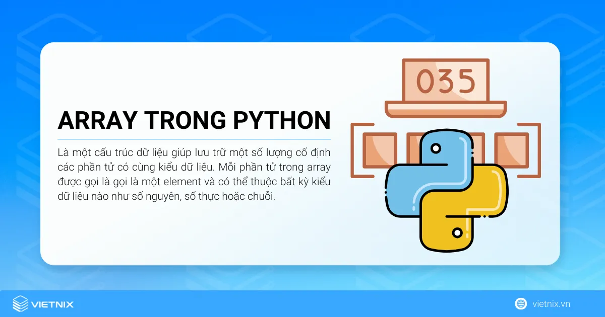 Array trong Python là gì? Các hoạt động của array trong Python 6 array trong python 1