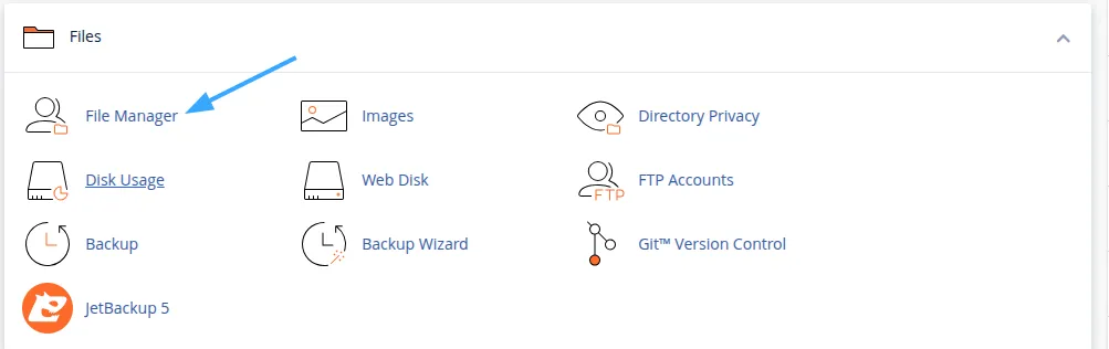 Chọn File Manager