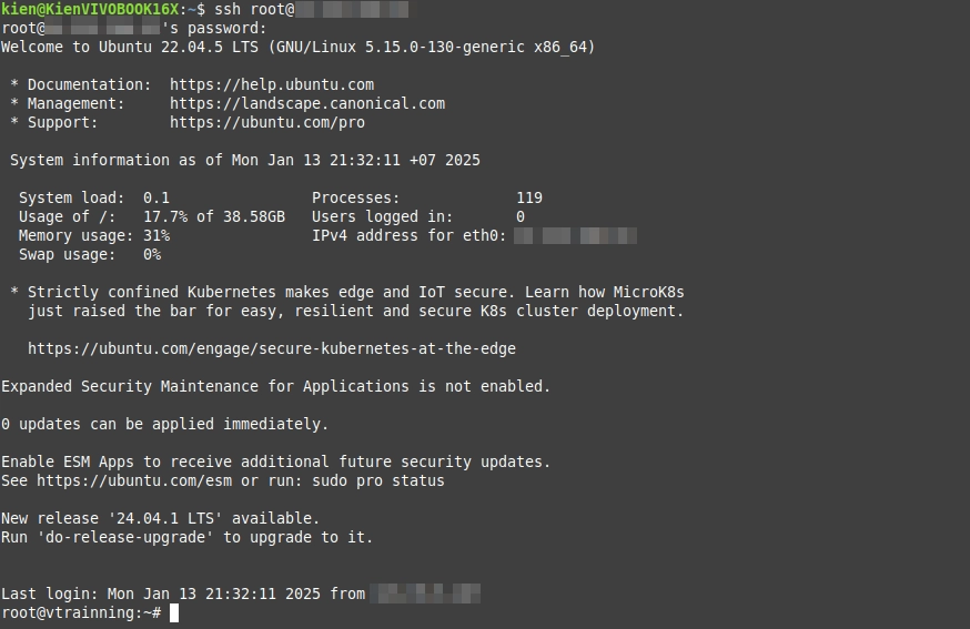 SSH vào VPS/Server