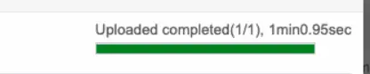 Upload file hoàn tất