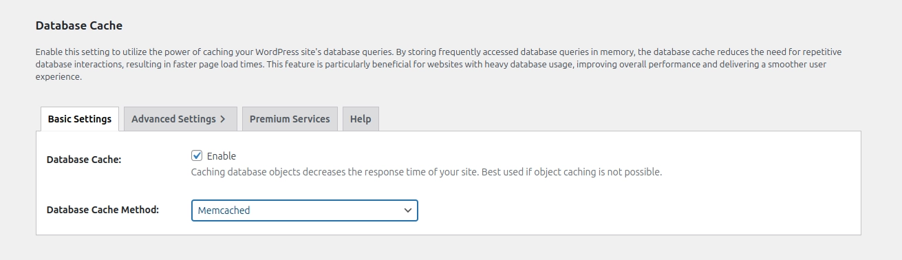 Tab Database Cache