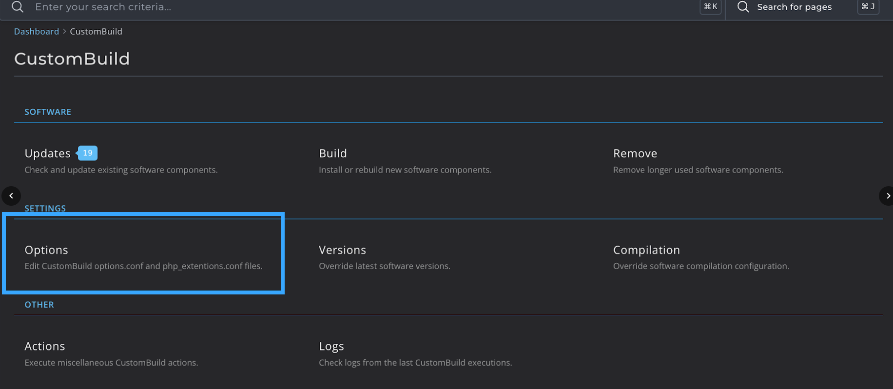 Tắt ModSecurity trong CustomBuild