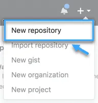 Click New repository