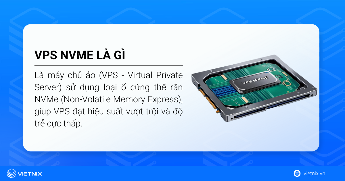 VPS NVMe là máy chủ ảo loại ổ cứng thể rắn NVMe
