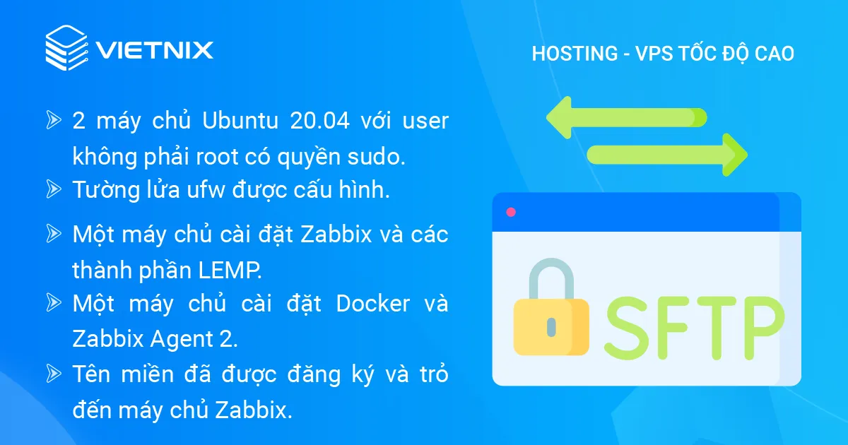 Yêu cầu để thực hiện hướng dẫn theo dõi Docker bằng Zabbix trên Ubuntu 20.04