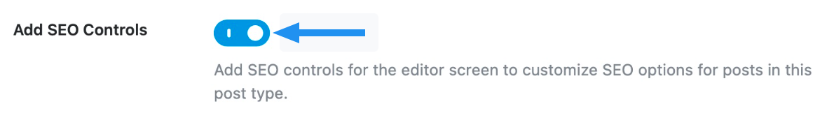 Bật tùy chọn “Add SEO Controls”