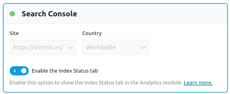 Bước 3: Kết nối Google Search Console