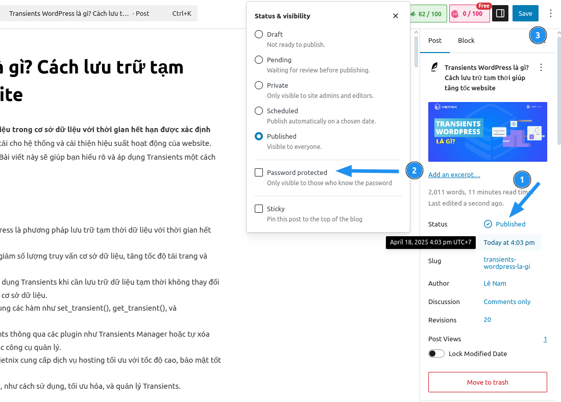 Cách đặt quyền riêng tư hoặc bảo vệ bằng mật khẩu