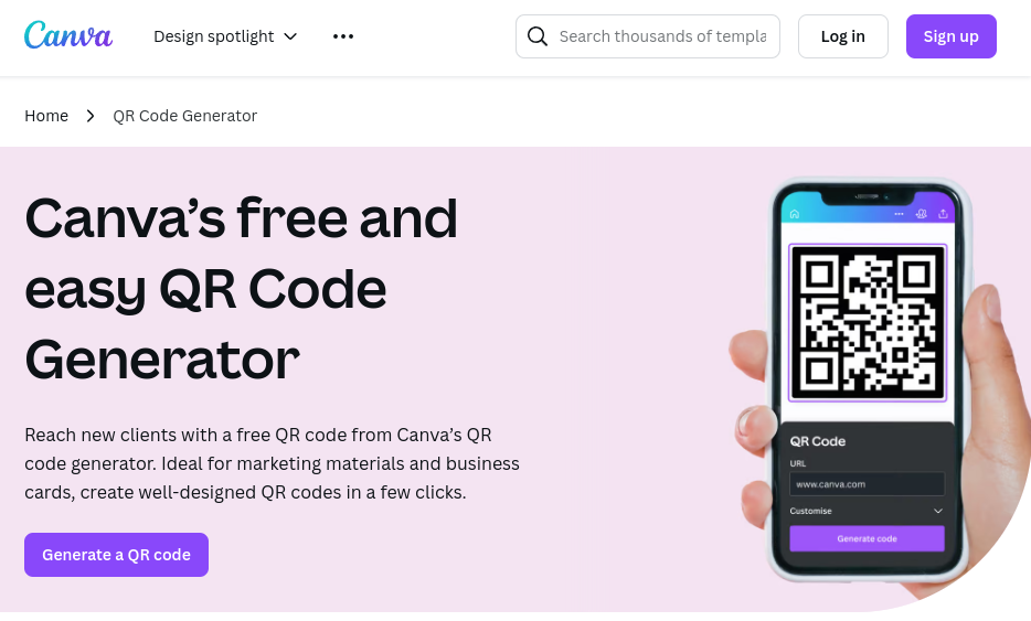 Canva – Easy QR Code Generator