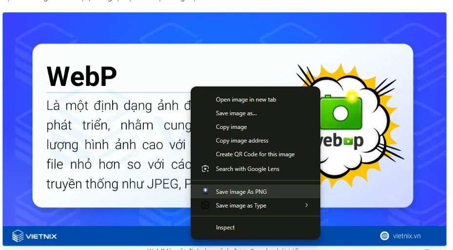 Dùng tiện ích Save Image as PNG