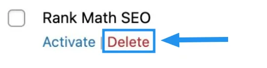 Hành động này chỉ xóa plugin khỏi giao diện WordPress, dữ liệu vẫn được giữ lại trong database.