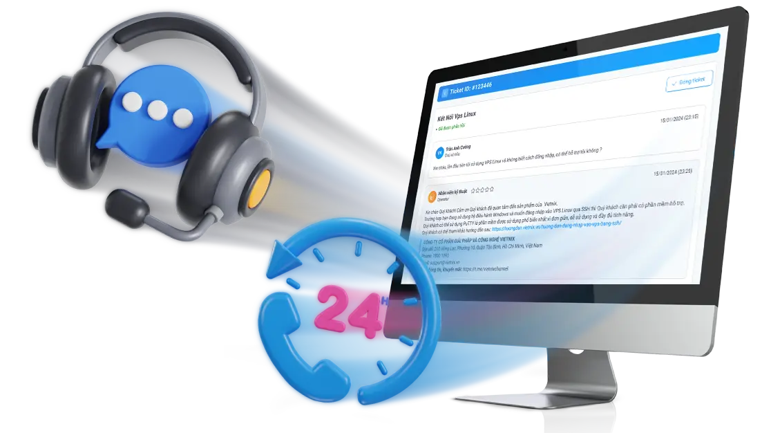 hỗ trợ kỹ thuật chuyên nghiệp 247