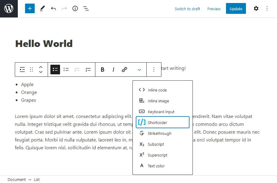 Khi nào bạn nên dùng shortcode?