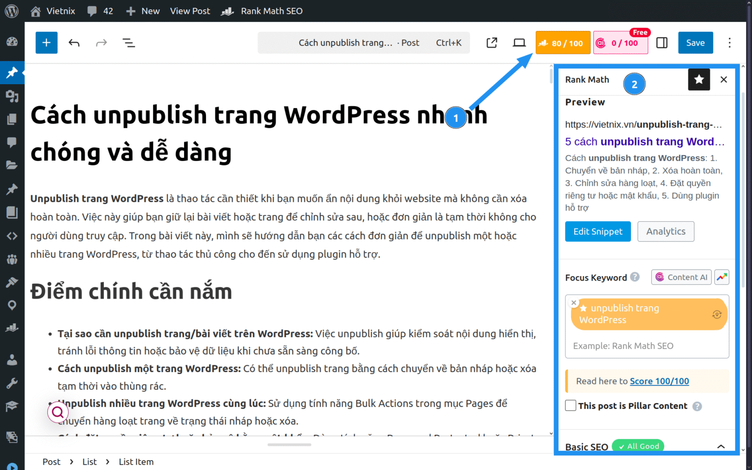 Kiểm tra lại Meta Box đã hiển thị chưa - Trong Block Editor