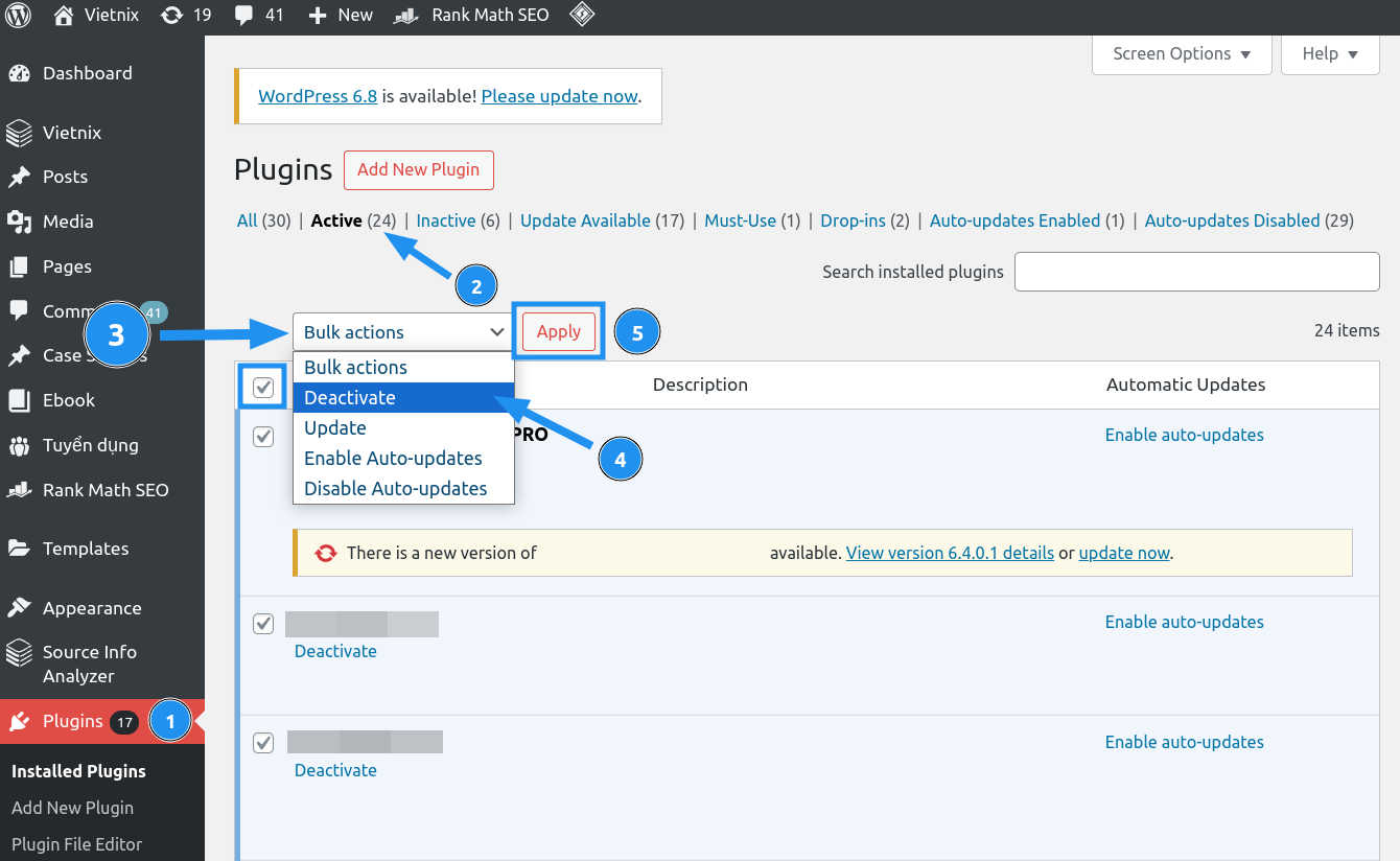 Kiểm tra xung đột plugin hoặc theme