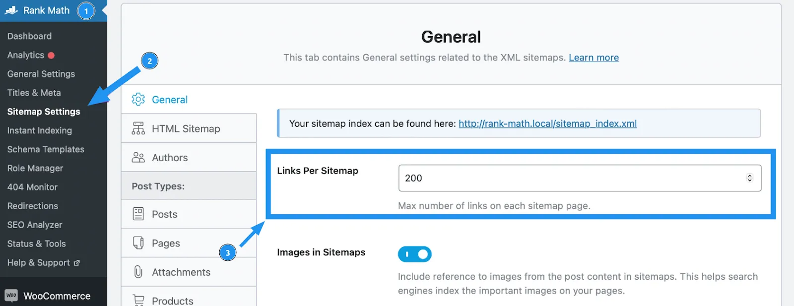 Làm mới cài đặt Sitemap (với Rank Math)