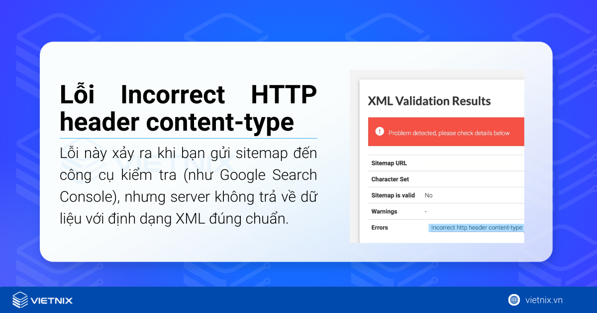 Lỗi Incorrect HTTP header content-type