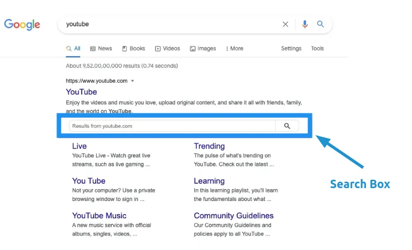 Lợi ích của việc thêm Searchbox Schema