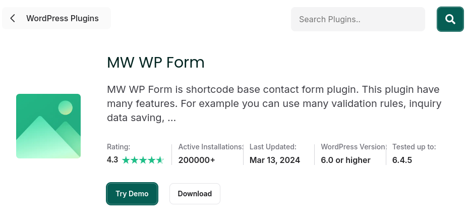 MW WP Form – Tạo form liên hệ đơn giản bằng shortcode