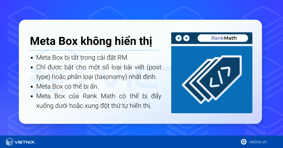 Rank Math Meta Box không hiển thị