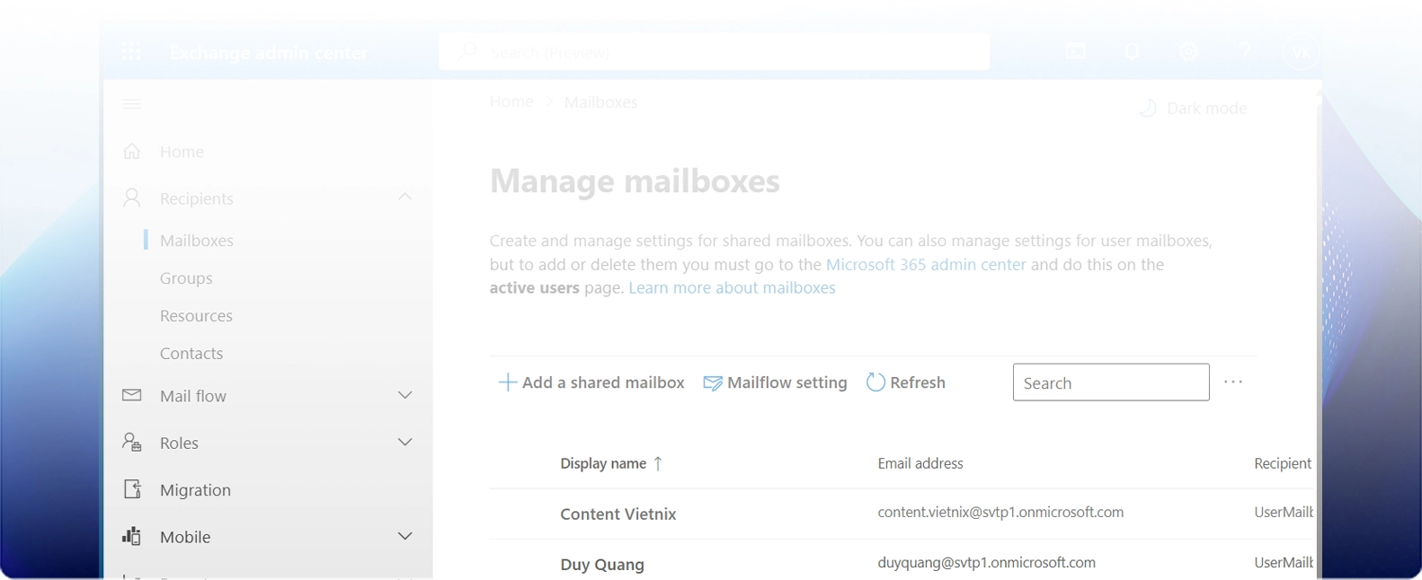 Microsoft Exchange Server trong VPS Windows