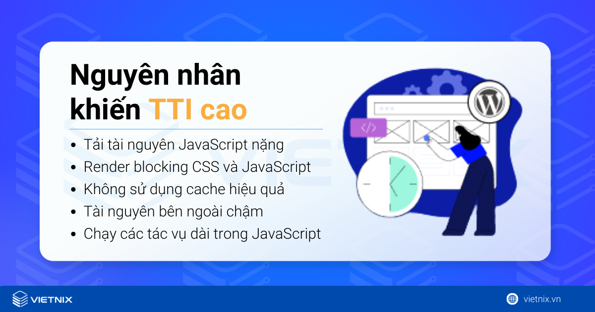 Nguyên nhân khiến TTI cao trên WordPress