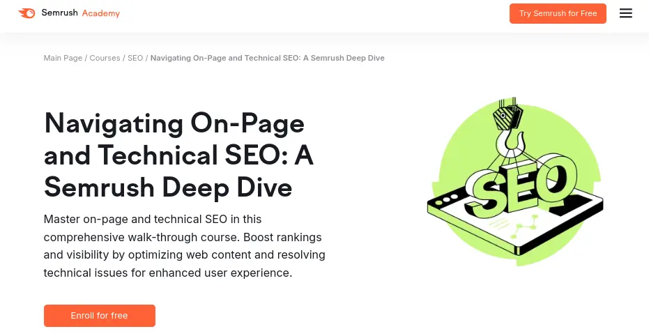 On‑Page and Technical SEO – Semrush Academy
