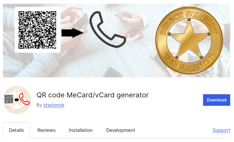 QR Code MeCard/vCard Generator