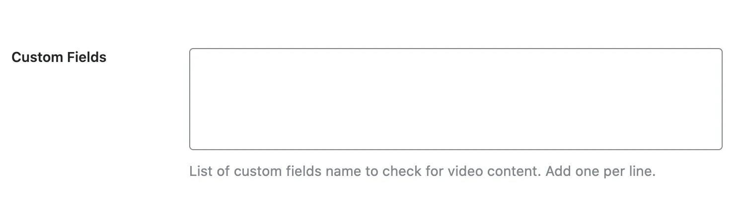 Quét video trong custom fields