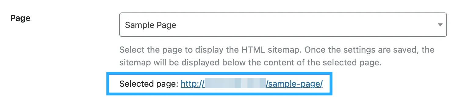 Sitemap HTML bằng cách truy cập trang mà bạn đã chọn
