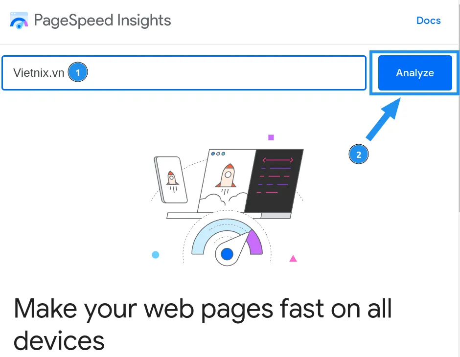 Sử dụng Google PageSpeed Insights