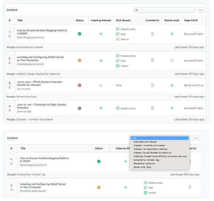 Cách khắc phục lỗi Excluded by NoIndex Tag trong Google Search Console 35 Sử dụng plugin Rank Math SEO để kiểm tra link noindex