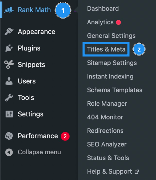Truy cập Titles & Meta
