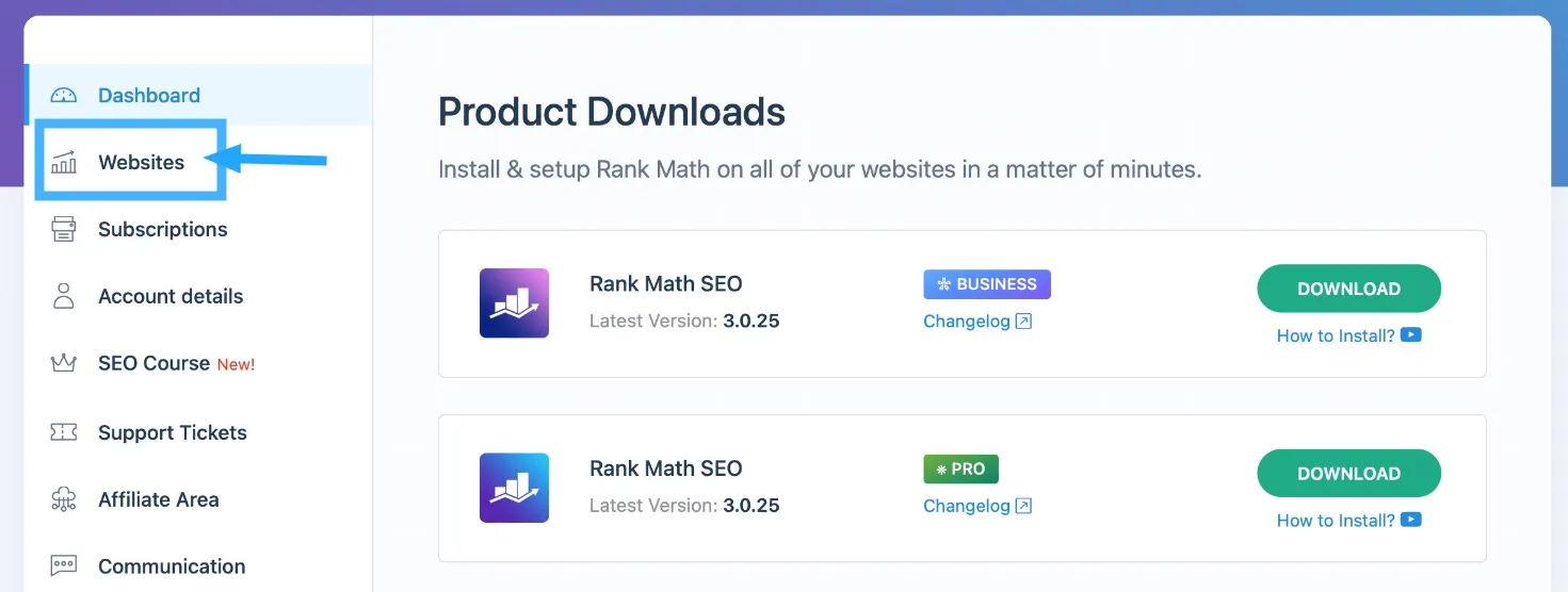 Tùy chọn hiển thị thống kê từng site với gói PRO