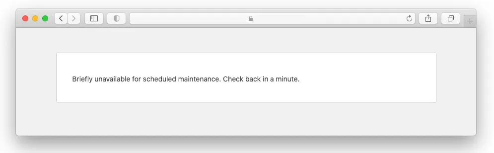 Website đang bật chế độ bảo trì (Maintenance Mode)