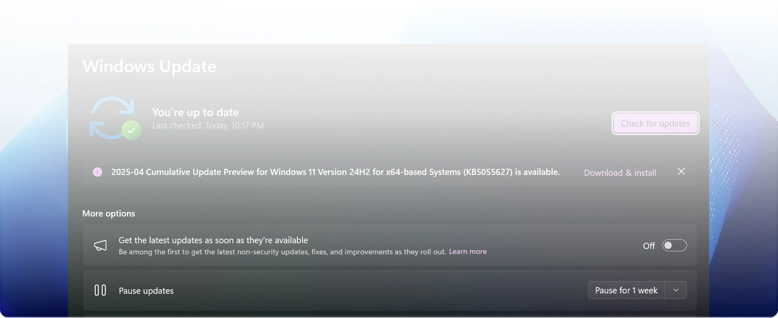 windows update trong vps windows