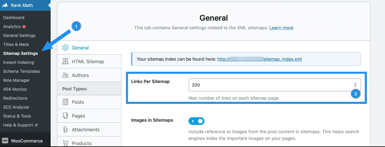 Xóa/Làm mới cài đặt sitemap