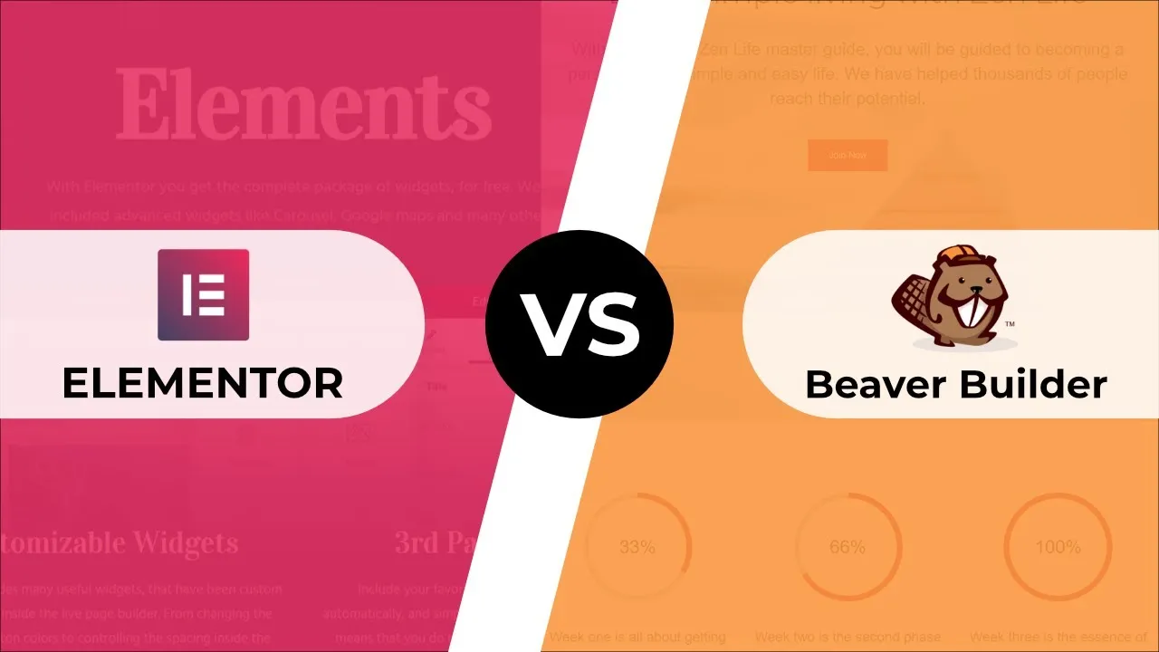 So sánh Beaver Builder vs Elementor