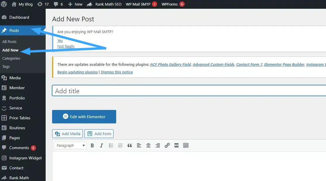 Tạo bài đăng đầu tiên