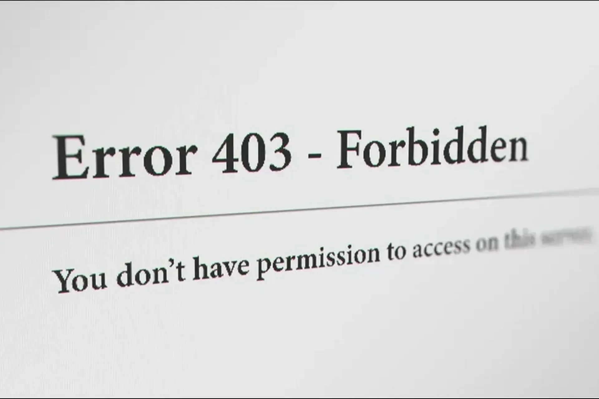 Dấu hiệu nhận biết lỗi 403 Forbidden Error