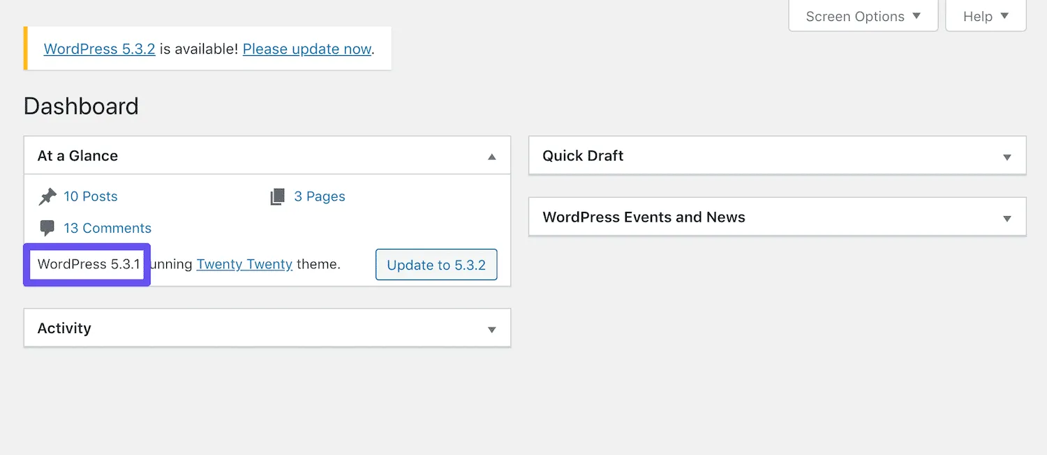 Downgrade WordPress thủ công