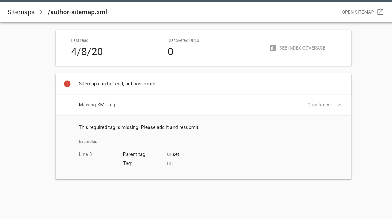 Khắc phục lỗi sitemap trong Rank Math - Lỗi “Missing XML tag”
